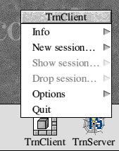 This is the !TrnClient iconbar menu